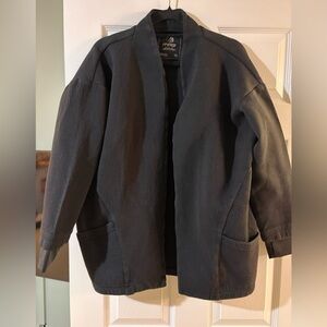 MPG Dreamweave Open Cardigan Jacket Size XL Black EUC